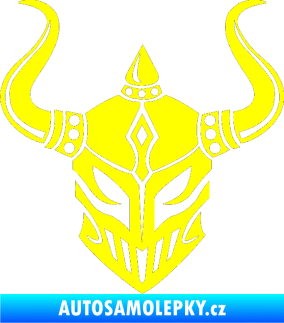 Samolepka Vikingská helma žlutá citron