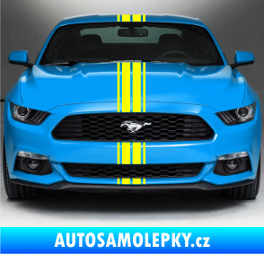 Samolepka Viper pruhy dvojité 1,5 cm + 5 cm + 5 cm + 1,5 cm žlutá citron