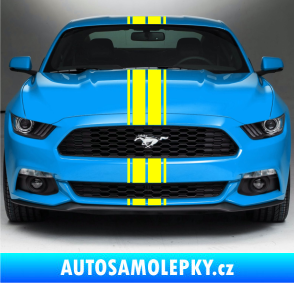 Samolepka Viper pruhy dvojité 1,5 cm + 7 cm + 7 cm + 1,5 cm žlutá citron