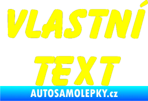 Samolepka Vlastní text - Bassoon žlutá citron