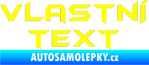 Samolepka Vlastní text - Batman žlutá citron