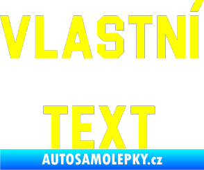 Samolepka Vlastní text - Blockletter žlutá citron