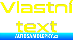 Samolepka Vlastní text - Conthrax žlutá citron