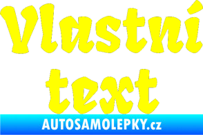 Samolepka Vlastní text - Fruktur žlutá citron