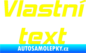 Samolepka Vlastní text - Hemi Head žlutá citron