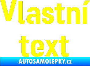 Samolepka Vlastní text - Moto GP žlutá citron