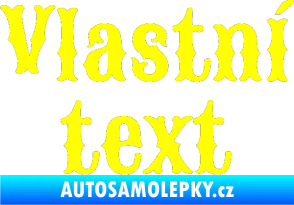 Samolepka Vlastní text - Sancreek žlutá citron