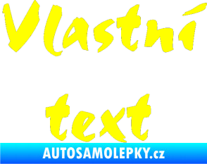 Samolepka Vlastní text - Staccato žlutá citron