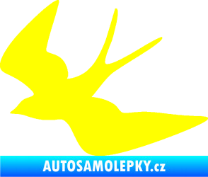Samolepka Vlaštovka 001 levá žlutá citron
