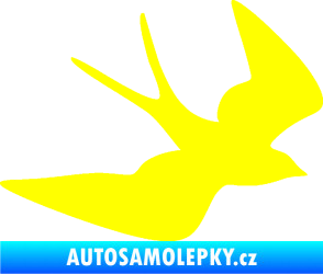 Samolepka Vlaštovka 001 pravá žlutá citron