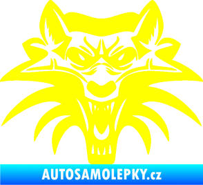 Samolepka Vlk 022 žlutá citron