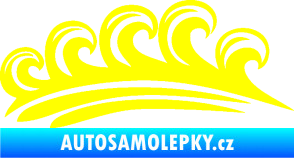 Samolepka Vlny 001 pravá moře žlutá citron