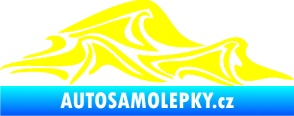 Samolepka Vlny 002 pravá moře žlutá citron