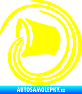Samolepka Vodnář 002 levá žlutá citron