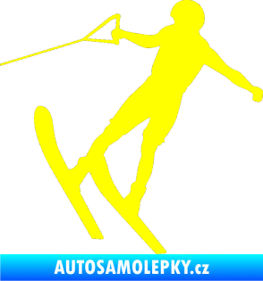 Samolepka Vodní lyže 001 levá žlutá citron