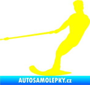 Samolepka Vodní lyže 003 levá žlutá citron