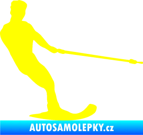 Samolepka Vodní lyže 003 pravá žlutá citron