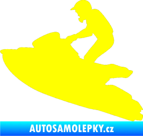 Samolepka Vodní skútr 001 levá žlutá citron