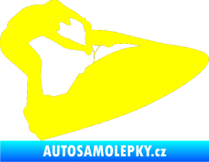 Samolepka Vodní skútr 002 pravá žlutá citron