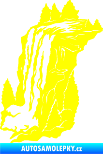 Samolepka Vodopád levá krajina žlutá citron