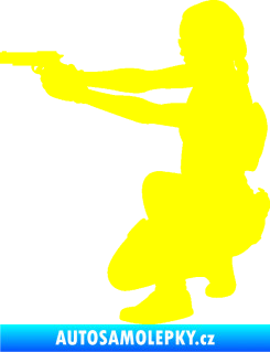 Samolepka Vojačka 001 levá žlutá citron