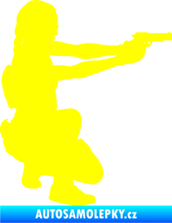 Samolepka Vojačka 001 pravá žlutá citron