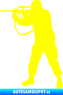 Samolepka Voják 001 levá žlutá citron