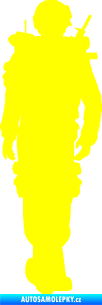Samolepka Voják 003 levá žlutá citron