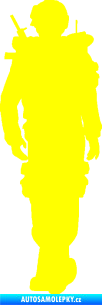 Samolepka Voják 003 pravá žlutá citron