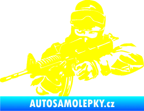 Samolepka Voják 009 levá žlutá citron