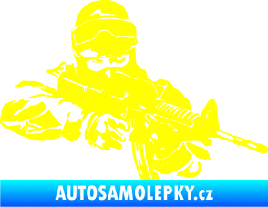 Samolepka Voják 009 pravá žlutá citron