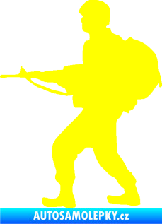 Samolepka Voják 016 levá žlutá citron