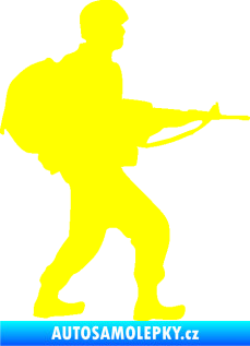 Samolepka Voják 016 pravá žlutá citron
