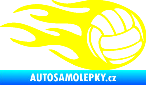 Samolepka Volejbalový míč 002 pravá žlutá citron