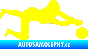 Samolepka Voleybal 008 pravá žlutá citron