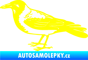 Samolepka Vrána 001 levá žlutá citron
