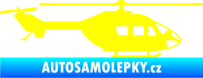 Samolepka Vrtulník 001 pravá helikoptéra žlutá citron