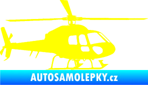 Samolepka Vrtulník 007 pravá helikoptéra žlutá citron