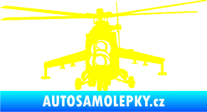 Samolepka Vrtulník 009 levá helikoptéra žlutá citron