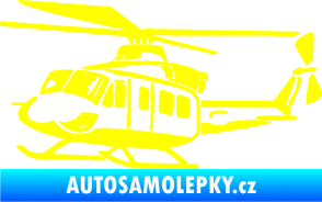 Samolepka Vrtulník 010 levá helikoptéra žlutá citron
