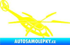 Samolepka Vrtulník 011 pravá helikoptéra žlutá citron