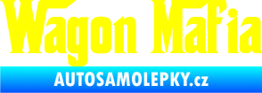 Samolepka Wagon Mafia 001 nápis žlutá citron