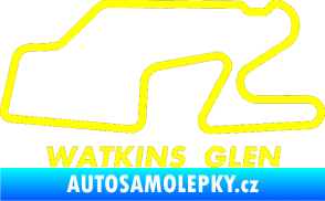 Samolepka Okruh Watkins Glen International žlutá citron