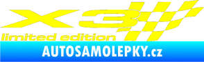 Samolepka X3 limited edition pravá žlutá citron