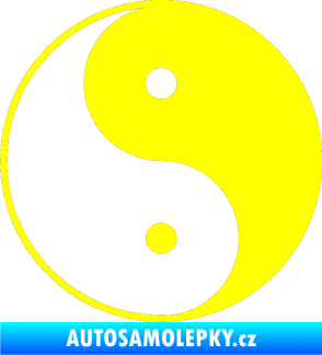 Samolepka Yin yang - logo JIN a JANG žlutá citron