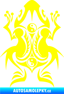 Samolepka Žába 001 žlutá citron