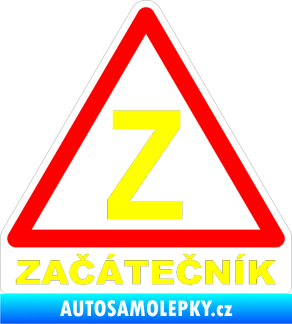 Samolepka Začátečník barevný   žlutá citron