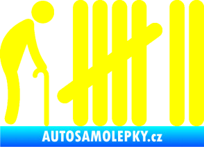 Samolepka Zářezy 005  žlutá citron