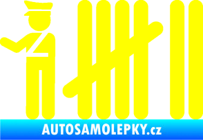 Samolepka Zářezy 007 policajt žlutá citron