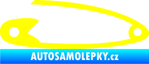 Samolepka Zavírací špendlík 002 levá žlutá citron